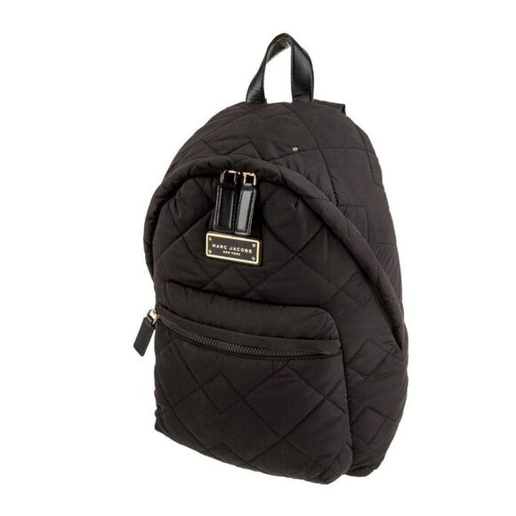 marc jacobs Authentic Solid Black  nylon quilted backpack main image 5
